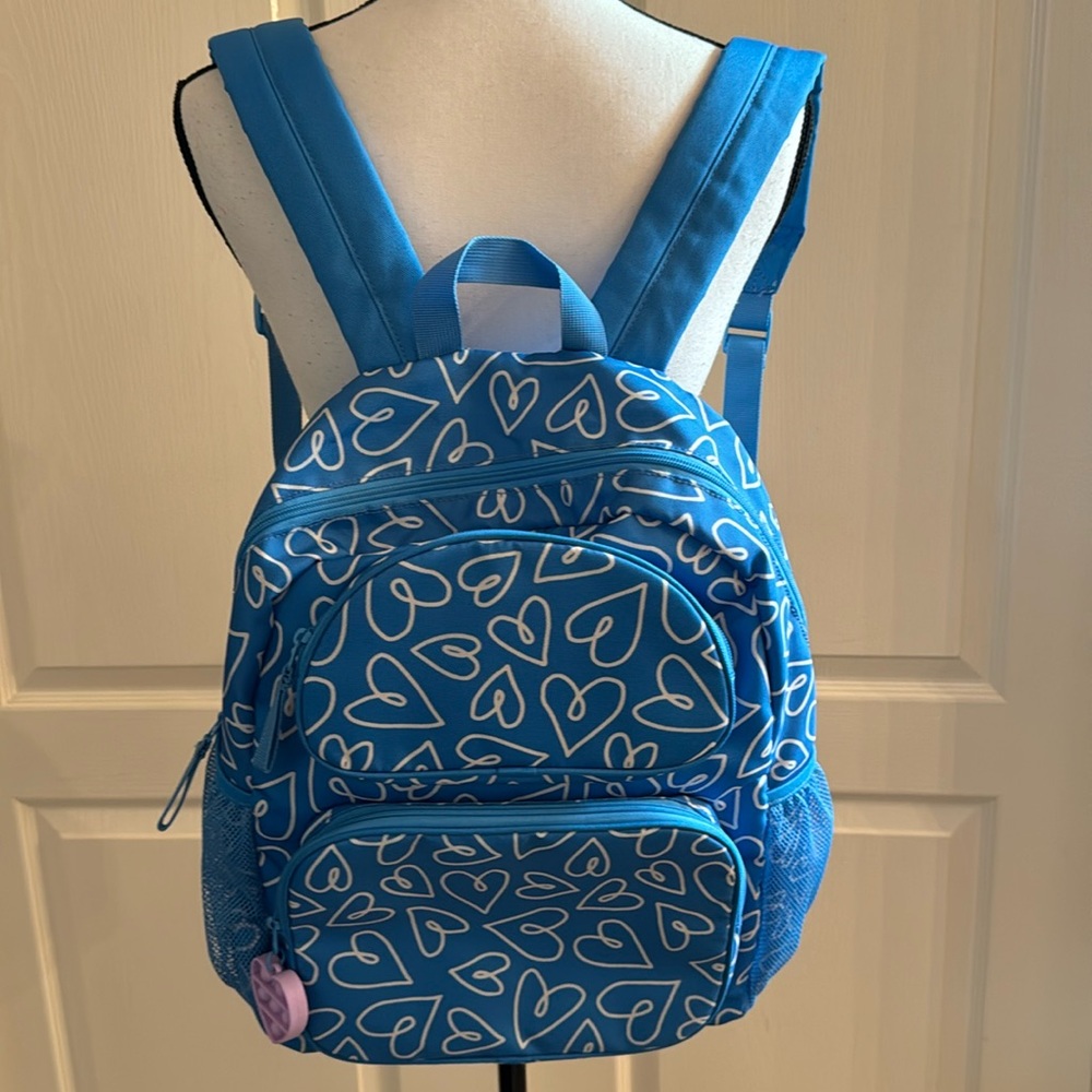 GIRLS - 💙 Blue Backpack with Hearts 💙